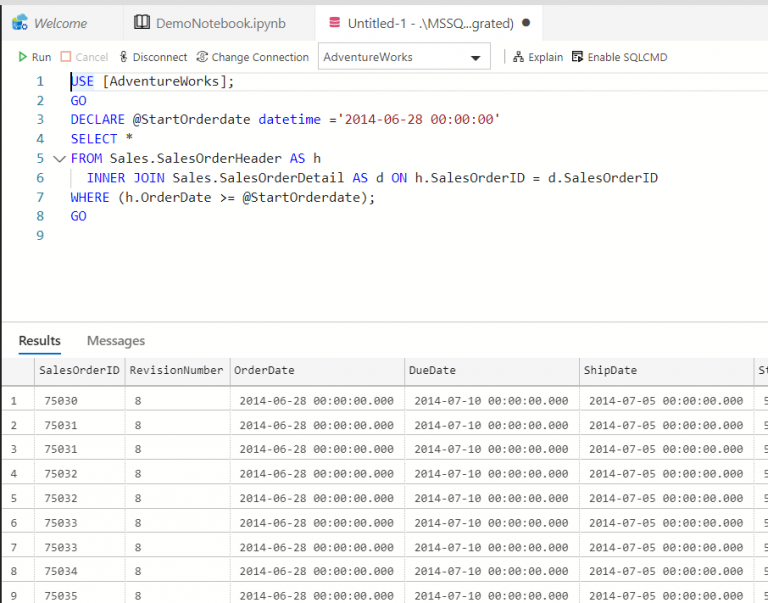 Shortcut to Show and Hide Azure Data Studio Results Pane – SqlWorldWide